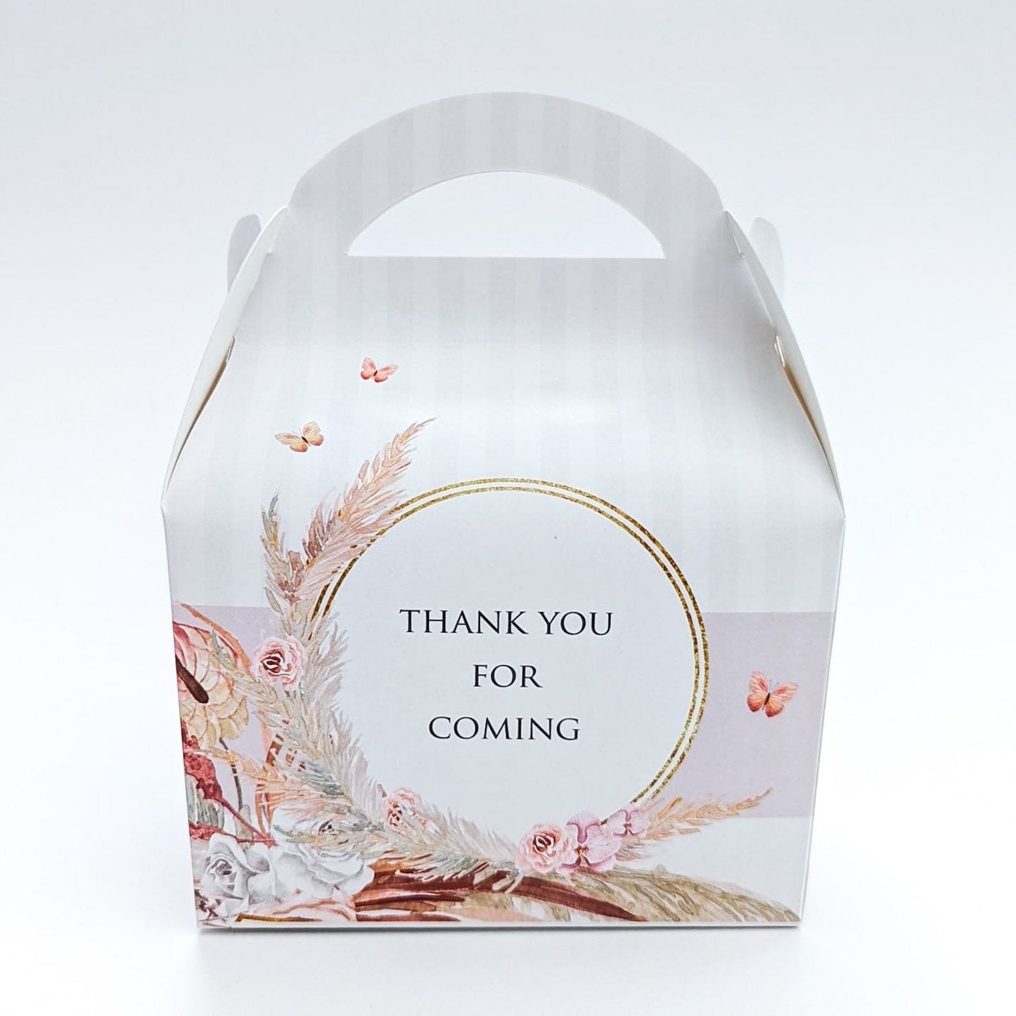 PRINCESS Boho Floral Pampas Personalised Children’s Party Box Gift Bag Favour