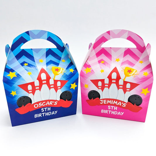 Bowling Party Personalised Children’s Party Box Gift Bag Favour