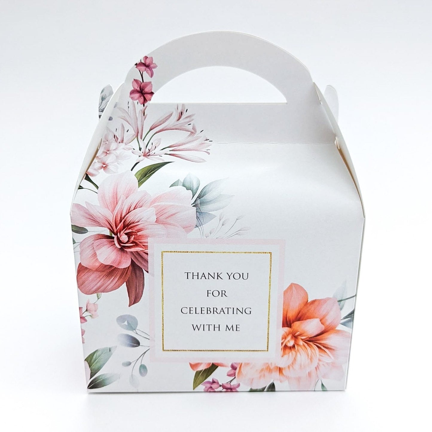 Watercolour floral  Personalised Children’s Party Box Wedding Bridal Shower Baby Shower Gift Bag Favour