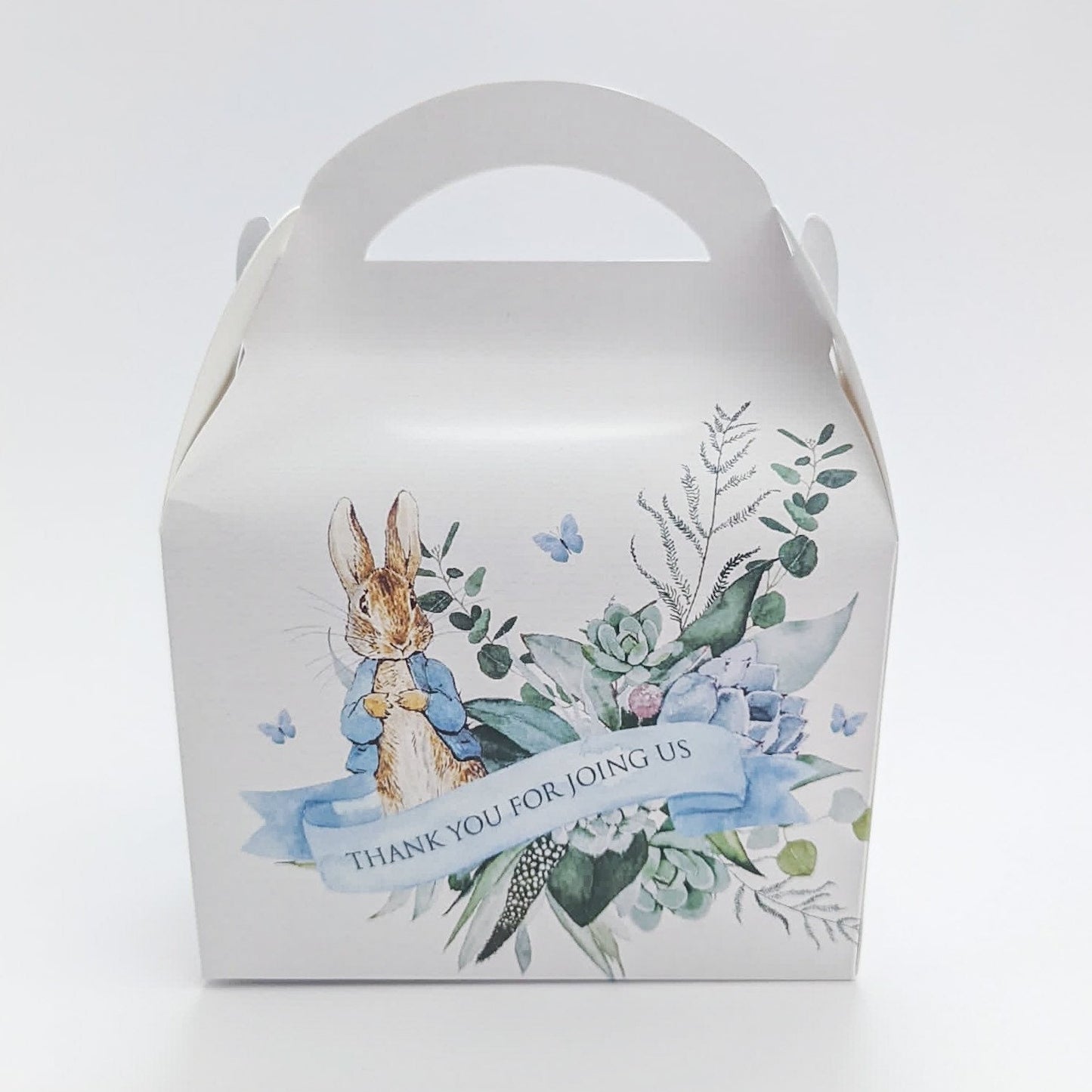 Peter Rabbit floral Personalised Children’s Party Box Gift Bag Favour