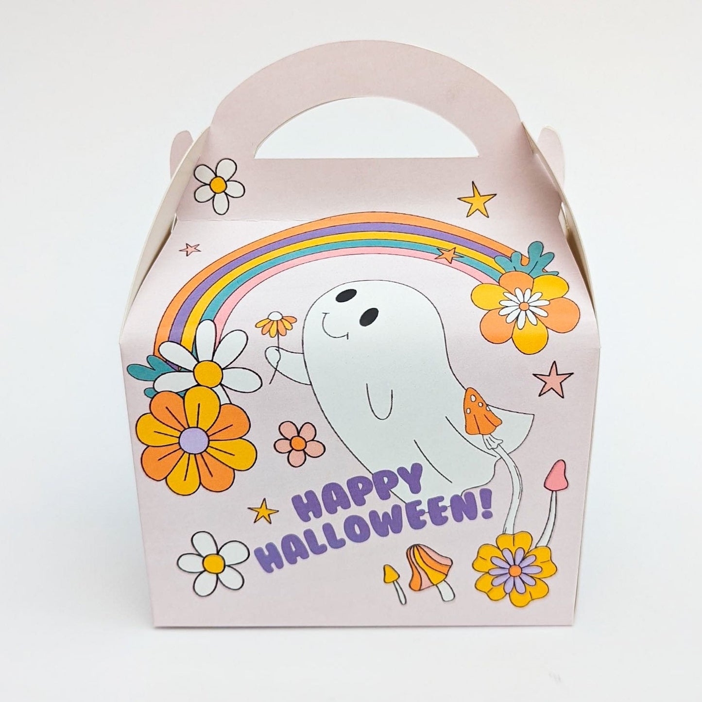 HALLOWEEN Hippie cute watercolor Personalised Children’s Party Box Gift Bag Favour