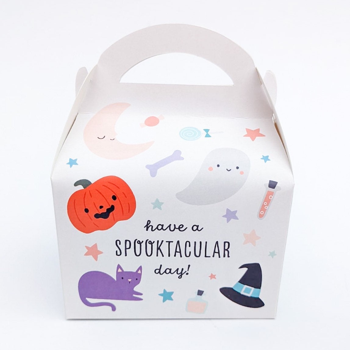 HALLOWEEN Spooky watercolor Personalised Children’s Party Box Gift Bag Favour