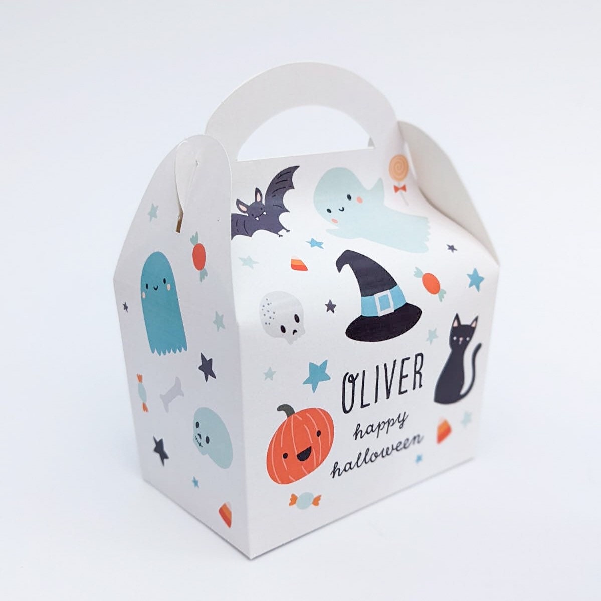 HALLOWEEN Spooky watercolor Personalised Children’s Party Box Gift Bag Favour