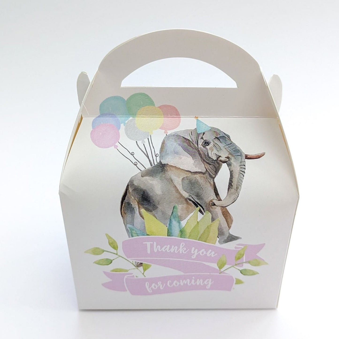 Watercolour jungle party animals Personalised Children’s Party Box Gift Bag Favour