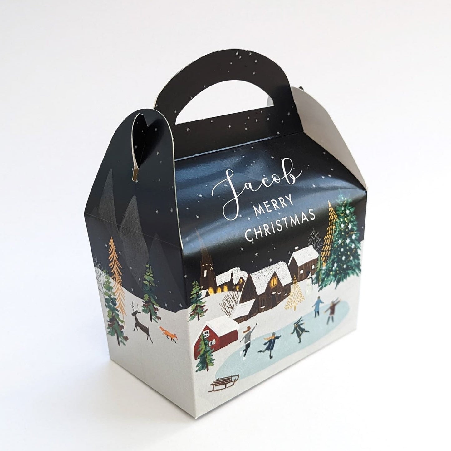 Christmas Winter Wonderland Personalised Treat Boxes Advent Party Box favours