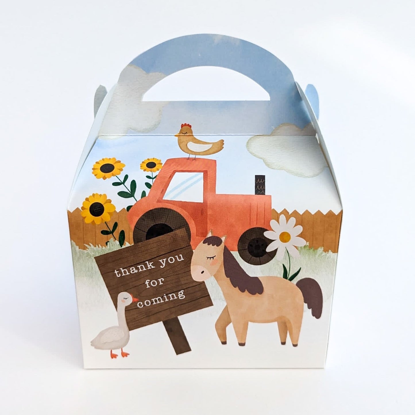 FARM Animals Personalised Children’s Party Box Gift Bag Favour