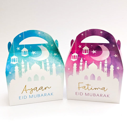 Eid celebration gift / treat box Personalised Children’s Party Box Gift Bag Favour