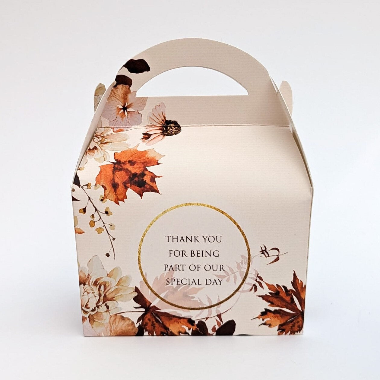 Autumn Fall Foliage Personalised Wedding Favour Boxes Hen Party Bridal Shower Gift Box