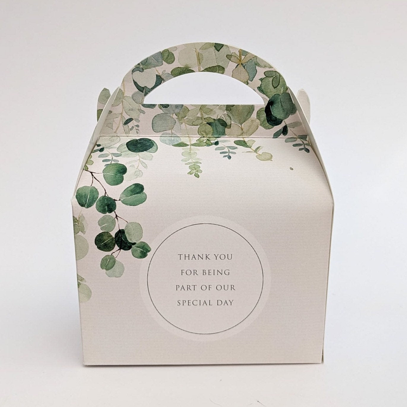 Foliage Eucalyptus Personalised Wedding Favour Boxes Hen Party Bridal Shower Gift Box