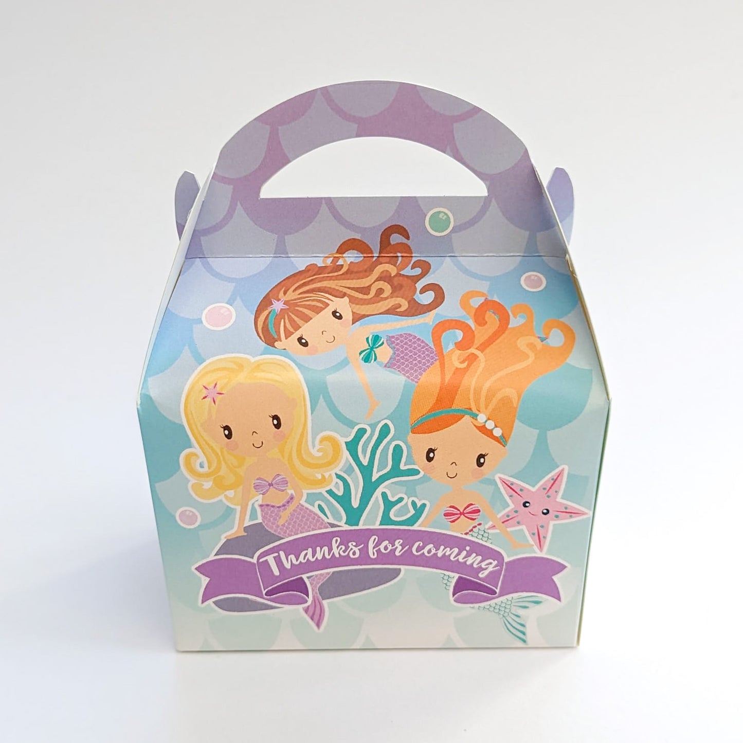 MERMAID Personalised Children’s Party Box Gift Bag Favour