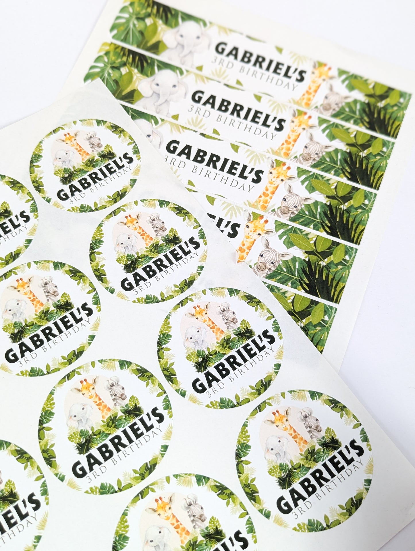 Personalised Jungle Animal Birthday Party Boxes and Decor Items