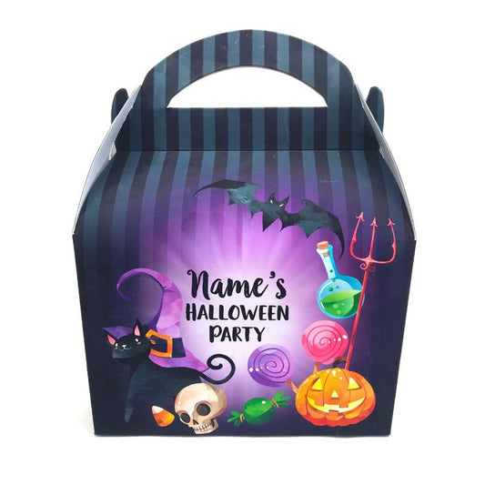 HALLOWEEN Spooky Witch Personalised Children’s Party Box Gift Bag Favour