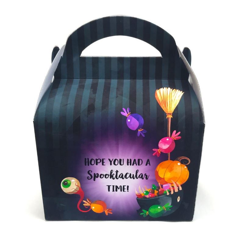 HALLOWEEN Spooky Witch Personalised Children’s Party Box Gift Bag Favour