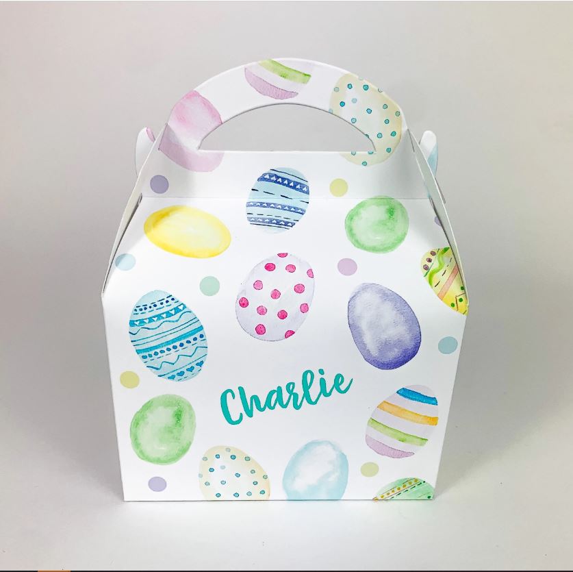 EASTER Egg Personalised Treat Boxes Gift Bags