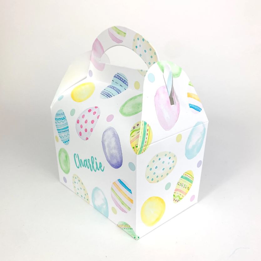 EASTER Egg Personalised Treat Boxes Gift Bags