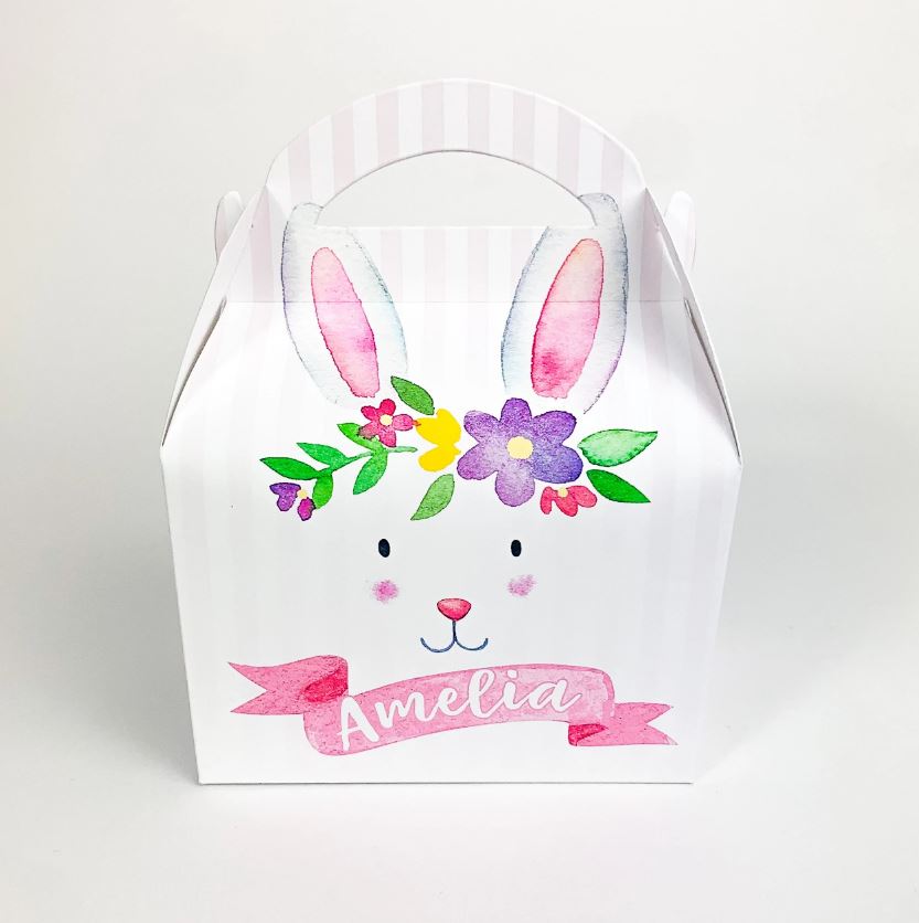 EASTER Bunny Personalised Treat Boxes Gift Bags