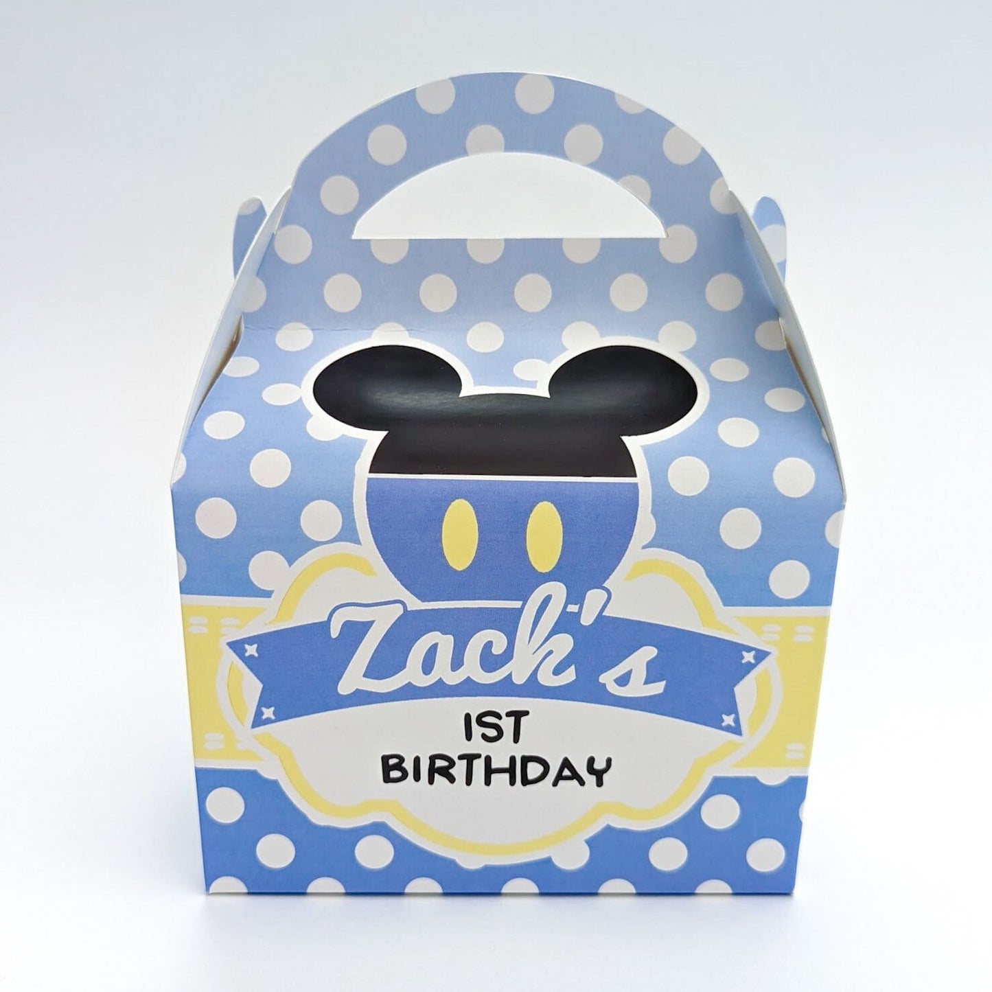 Mickey Mouse Personalised Children’s Party Box Gift Bag Favour
