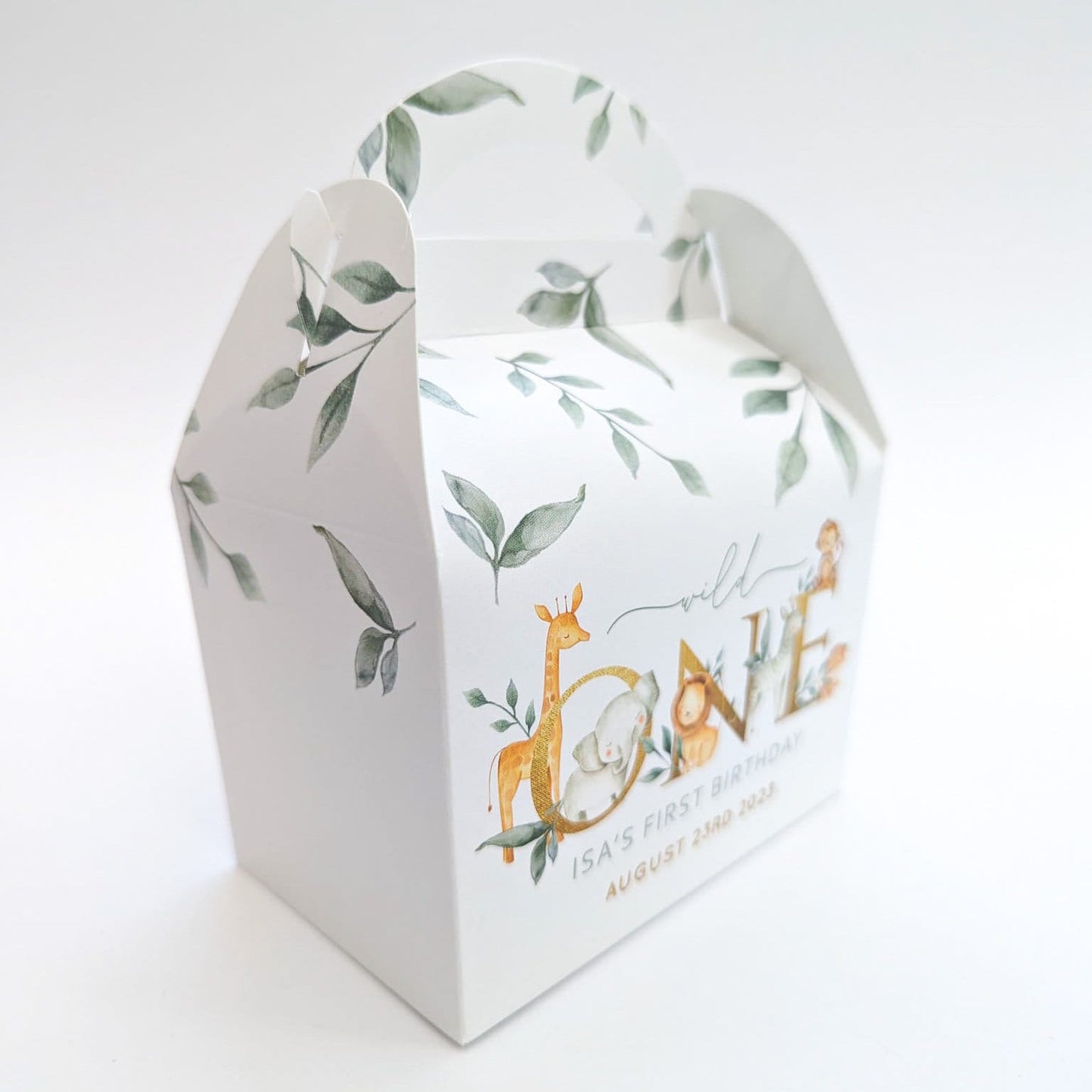 Personalised  Wild One Boho Jungle Animal Party Decor and Treat Bags