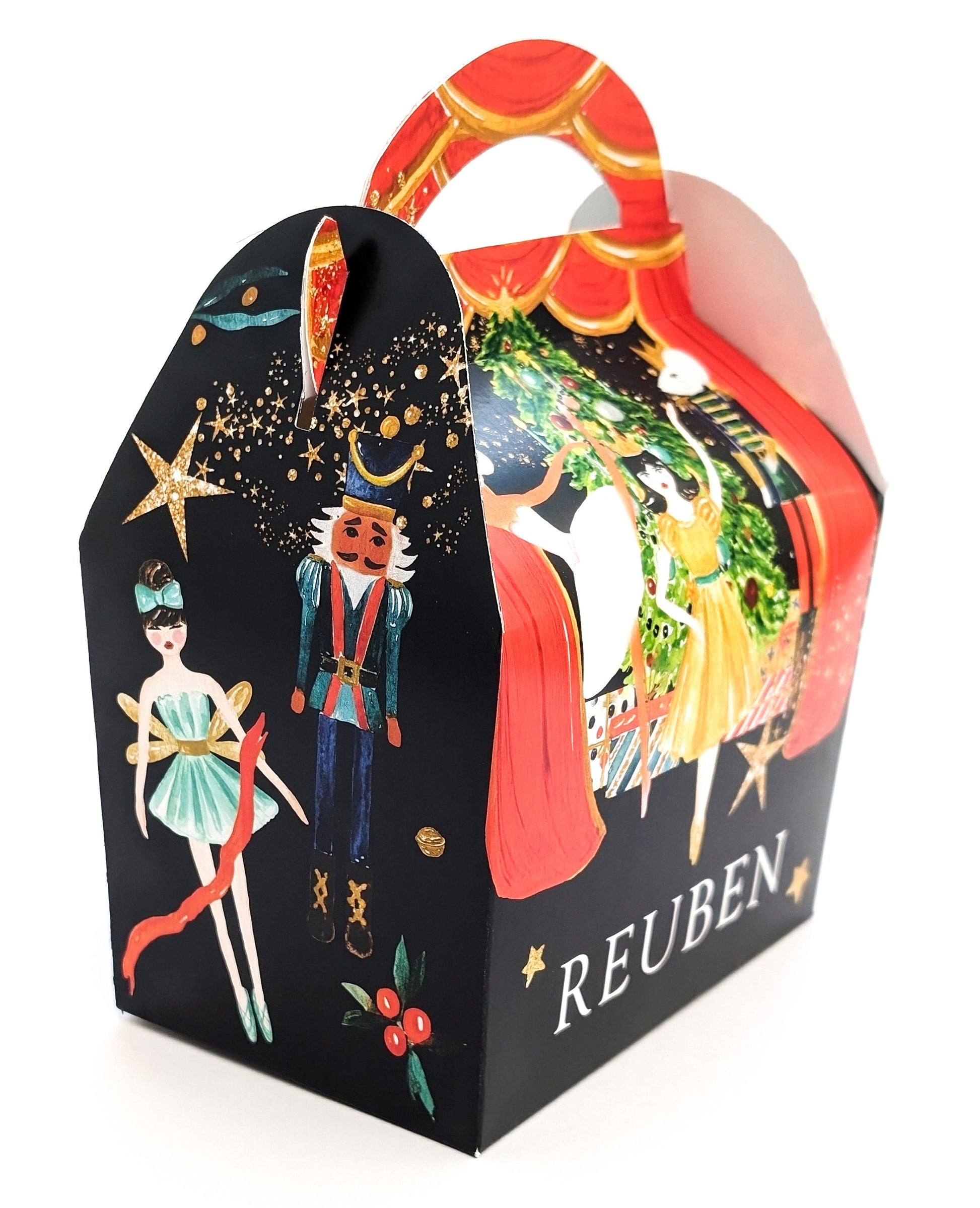 Personalised Classic Christmas Nutcracker Treat Boxes Advent Party Box favours