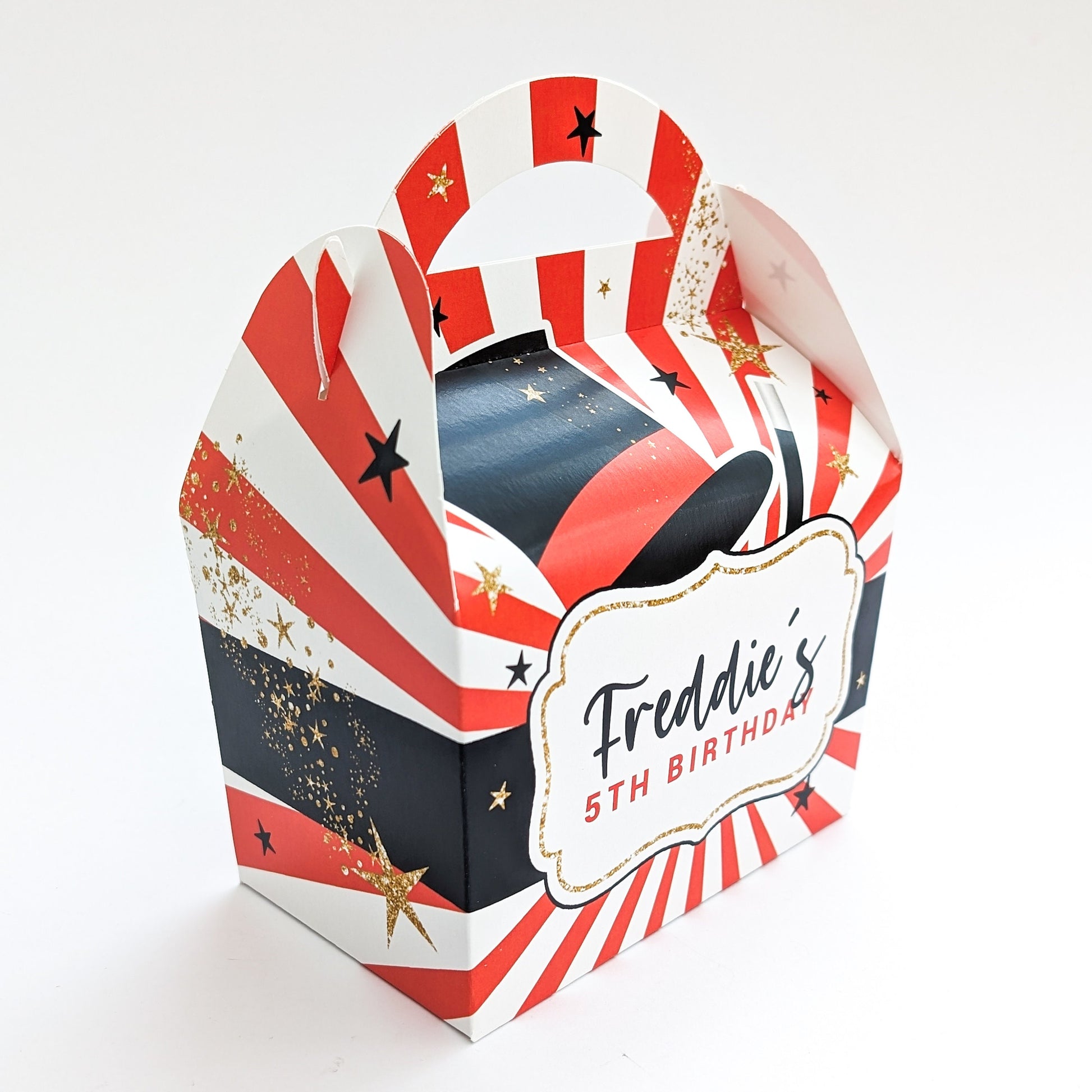 MAGIC SHOW Magician Personalised Children’s Party Box Gift Bag Favour