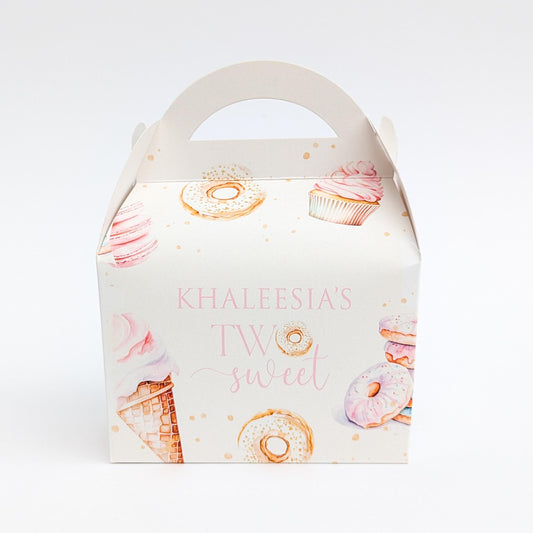 CANDYLAND SWEET Personalised Children’s Party Box Gift Bag Favour