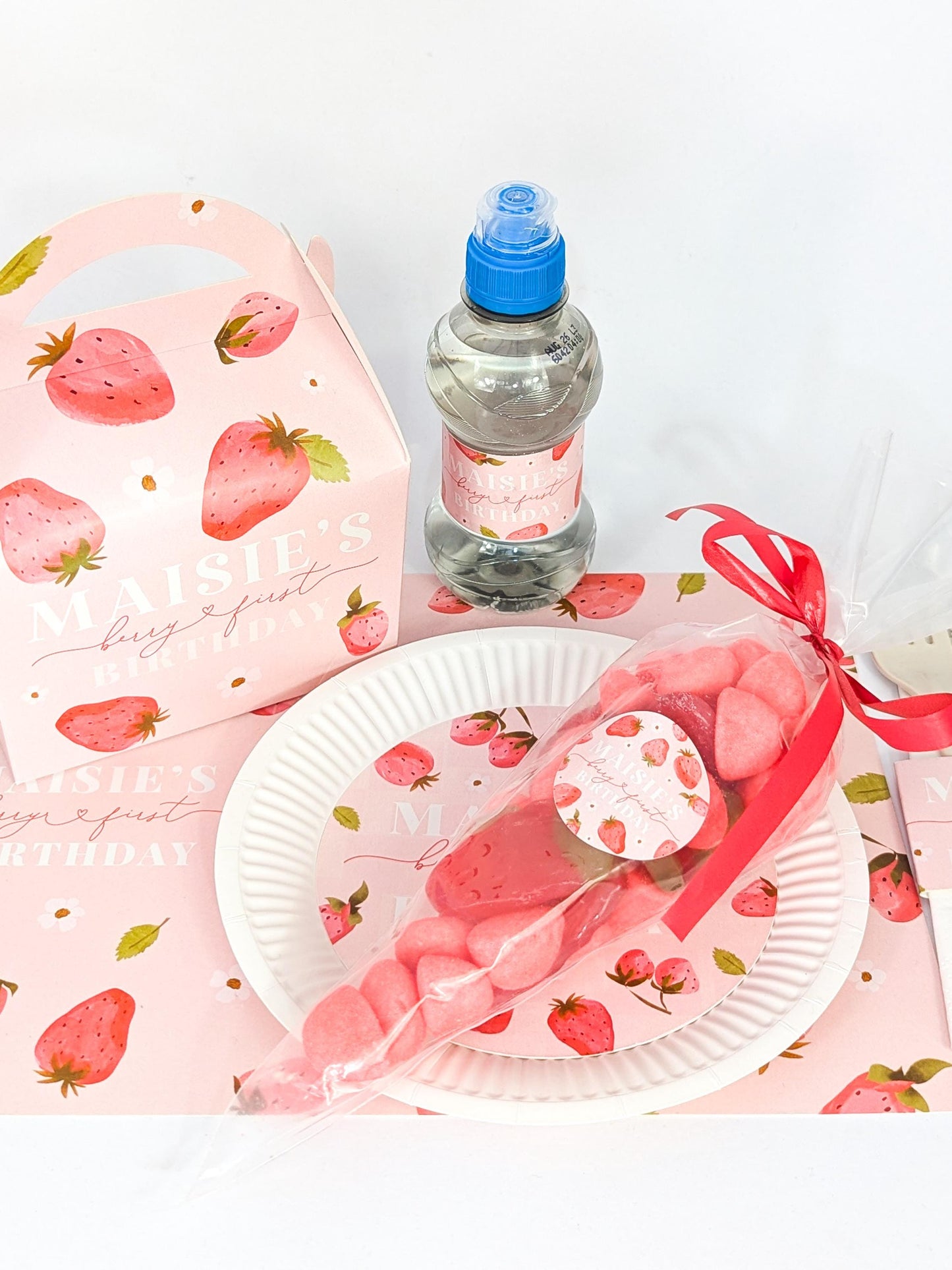 Berry Sweet Birthday Party Decor, Strawberry Theme Favour Boxes