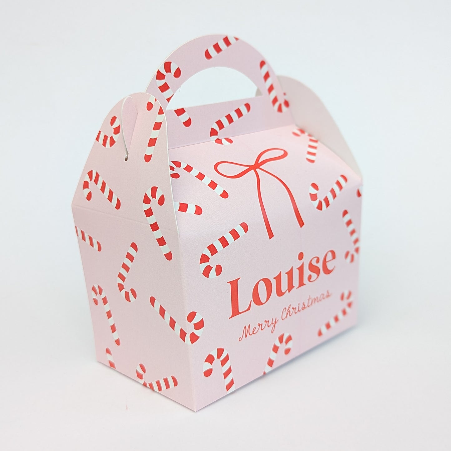 Personalised Candy Cane Christmas Cracker Winter Wonderland Treat Box