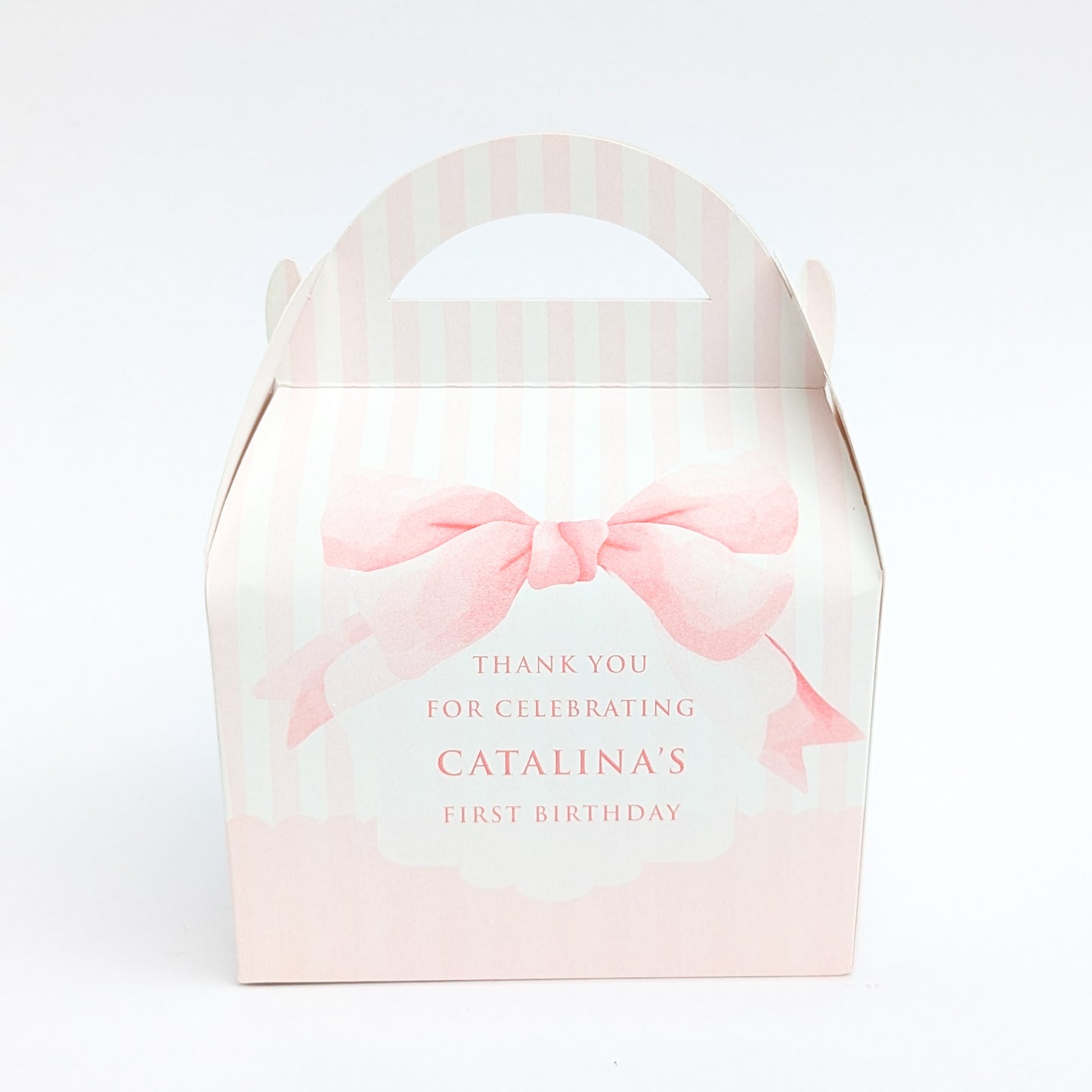 BOWS Bow First Birthday Children’s Party Box Gift Bag Favour