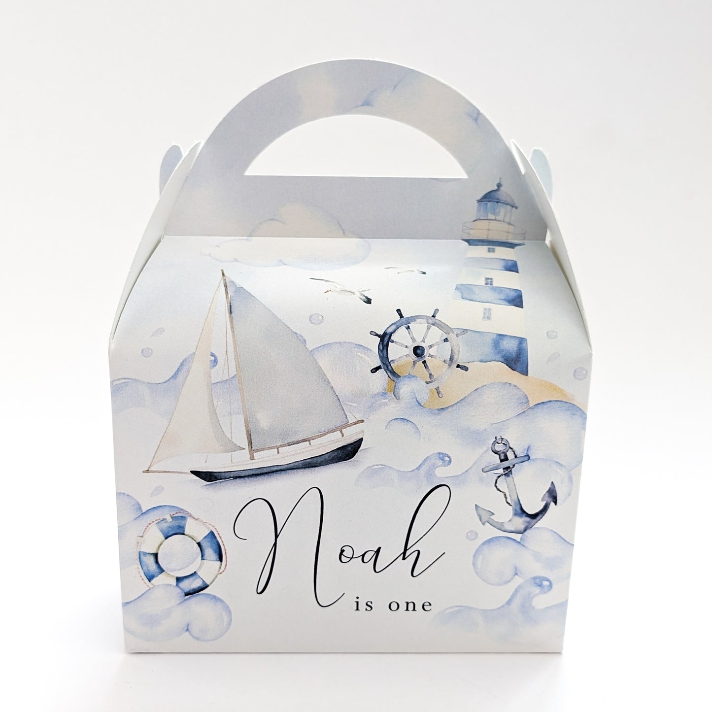 SAIL BOAT Sailing Boats Nautical Personalised Children’s Party Boxes Gift Bag Favour