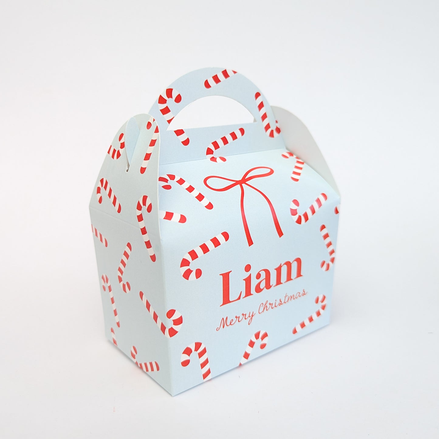 Personalised Candy Cane Christmas Cracker Winter Wonderland Treat Box