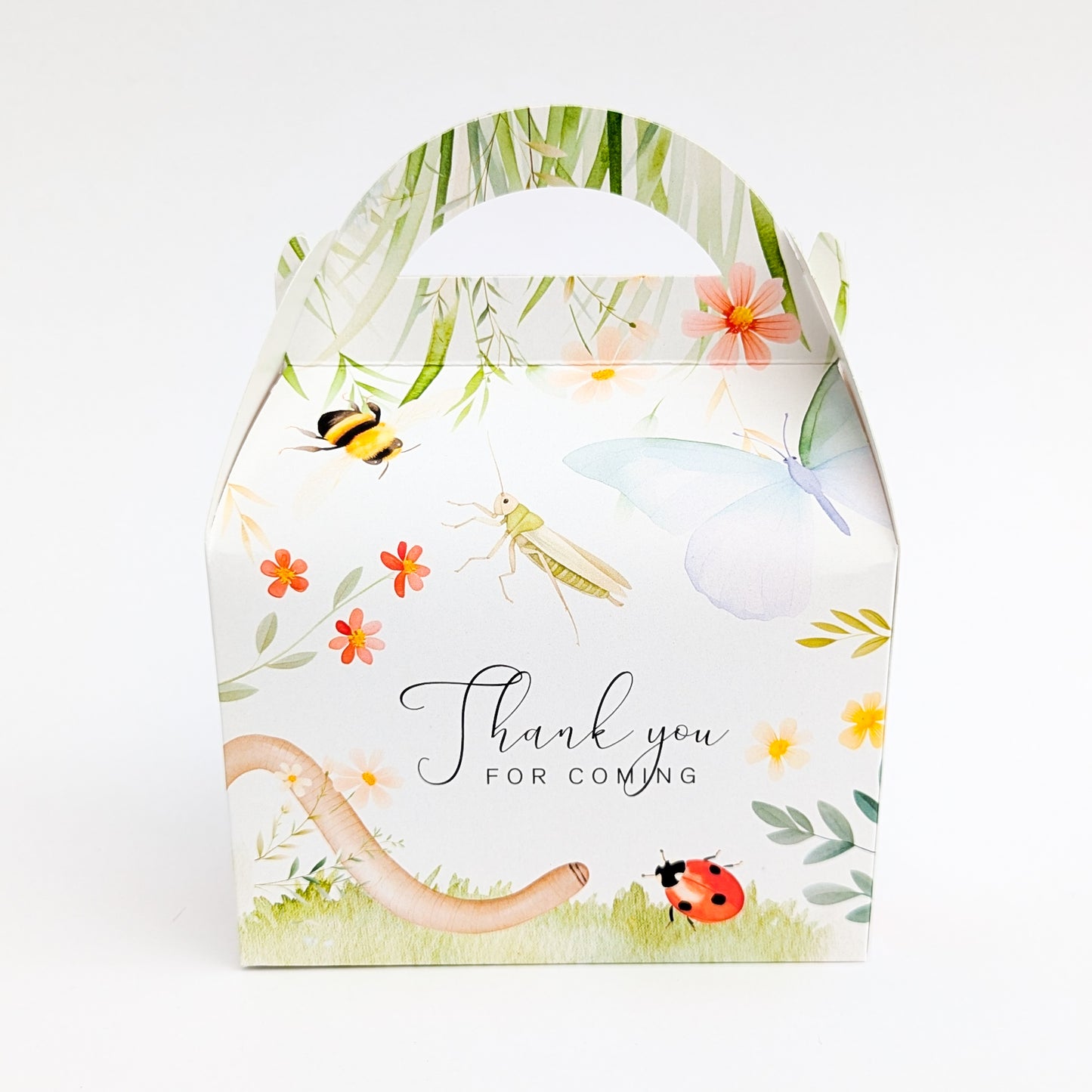 Bugs Insect floral garden personalised children's party boxes