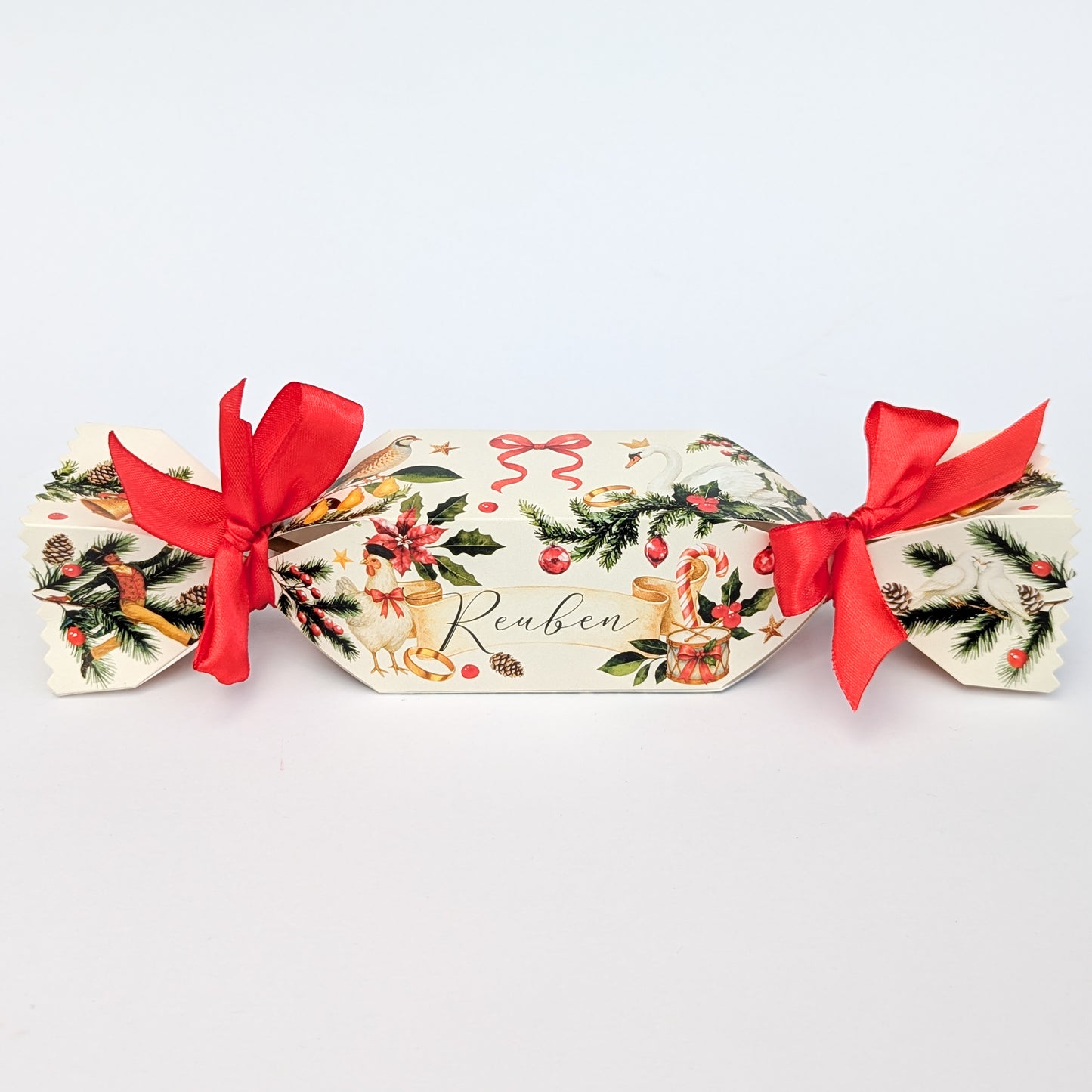 Personalised 12 Days of Christmas Cracker Winter Wonderland Treat Box
