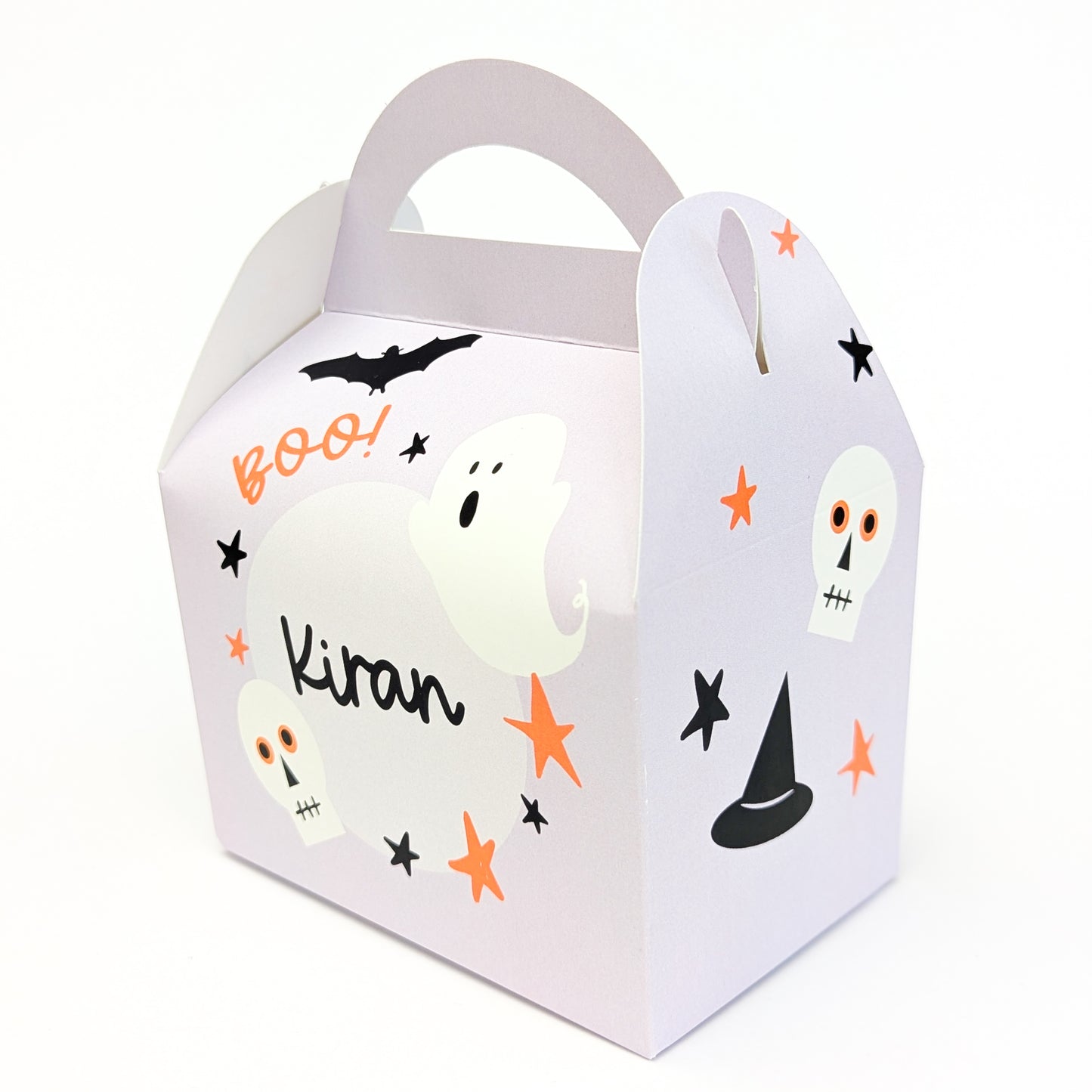 HALLOWEEN Cute Pastel Personalised Children’s Party Box Gift Bag Favour