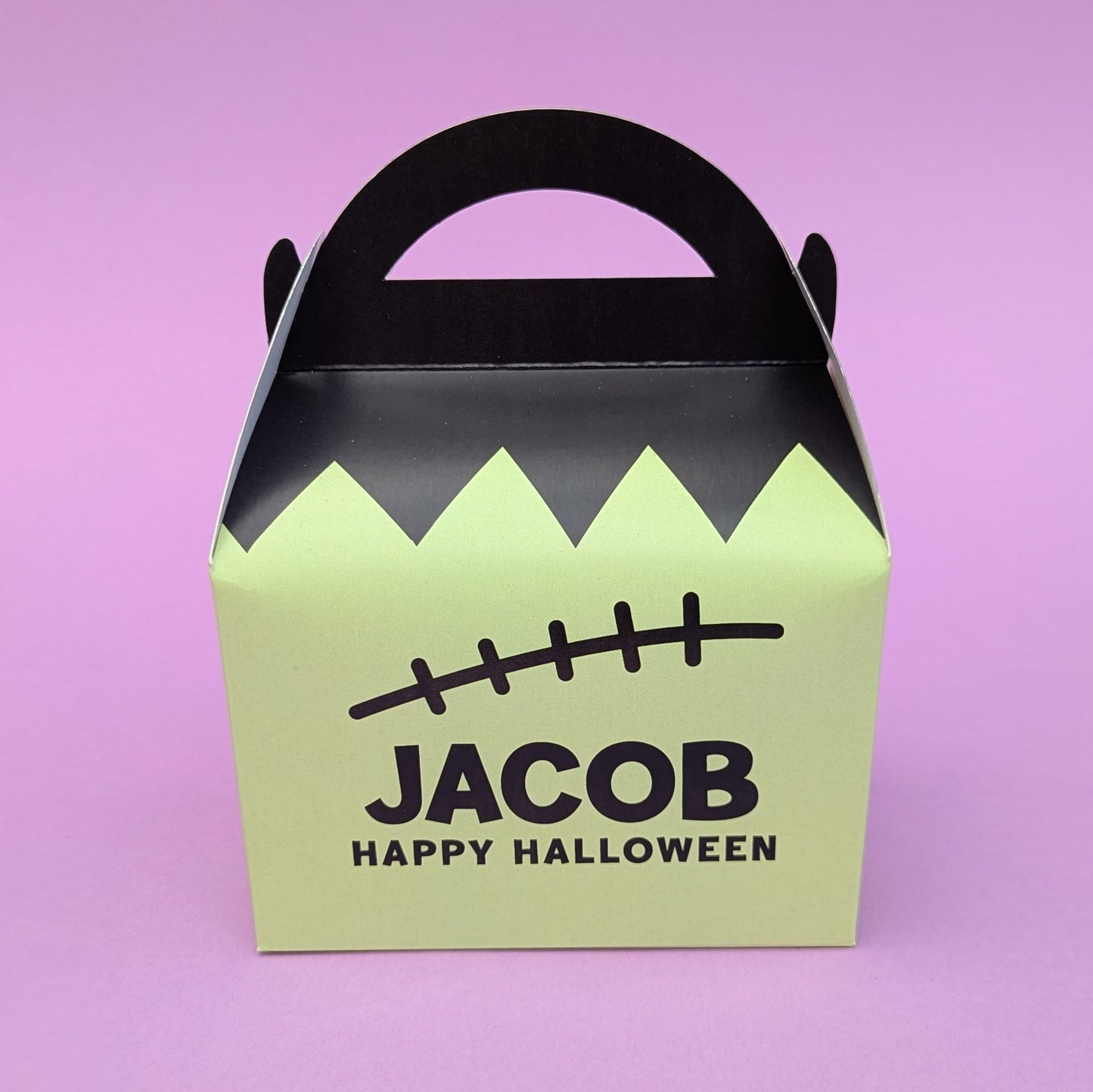 HALLOWEEN Frankenstein Personalised Children’s Party Box Gift Bag Favour