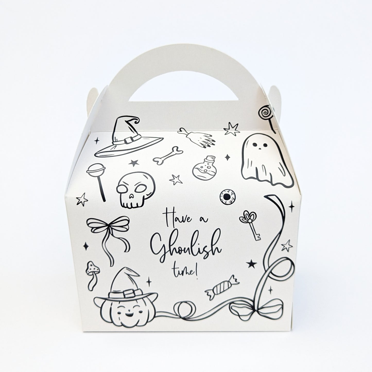 HALLOWEEN Whimsical Whimsy Illustrations  Personalised Children’s Party Box Gift Bag Favour