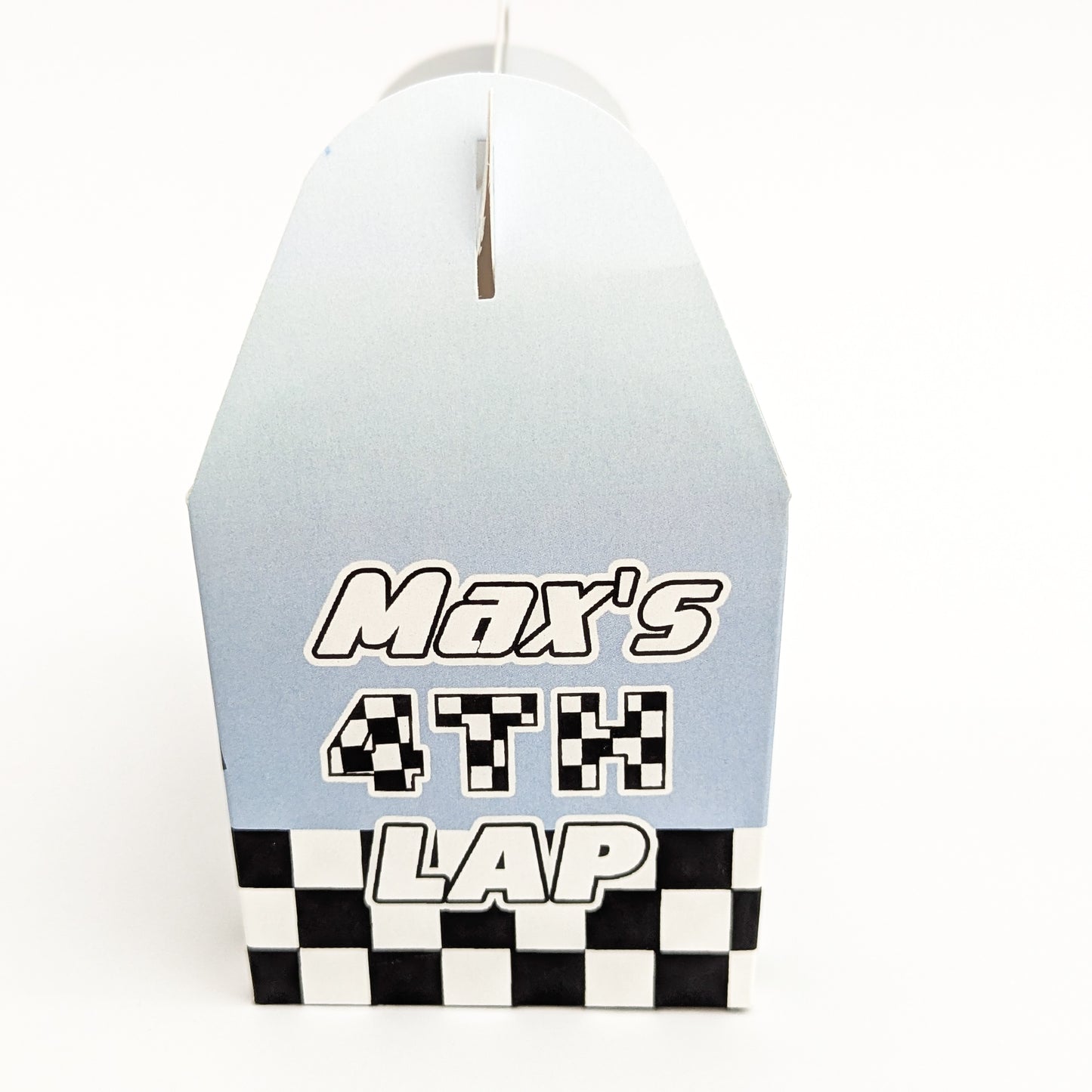 PIT STOP Refuel Retro Cars Racing Driver Personalised Children’s Party Boxes Gift Bag Favour