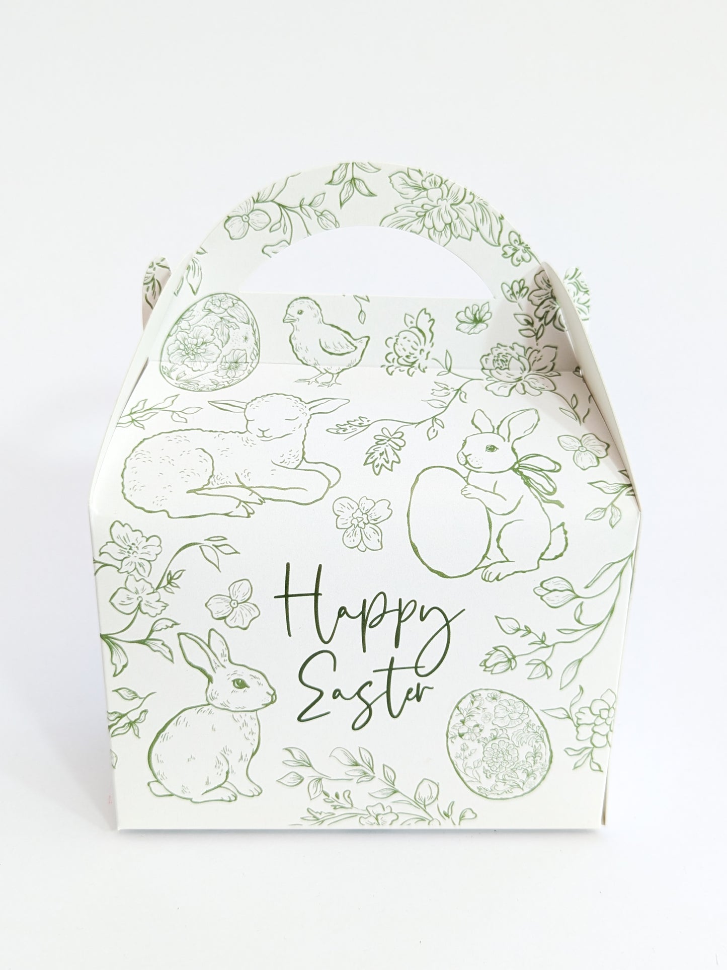 Personalised Easter Toile Treat Bags Favour Boxes in multiple colours