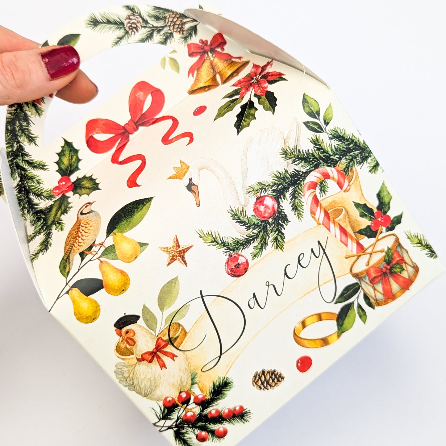 Personalised 12 Days of Christmas Cracker Winter Wonderland Treat Box