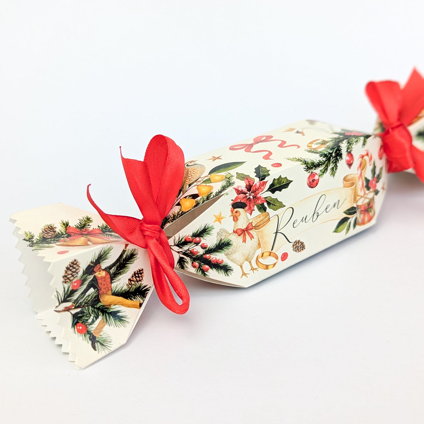 Personalised 12 Days of Christmas Cracker Winter Wonderland Treat Box