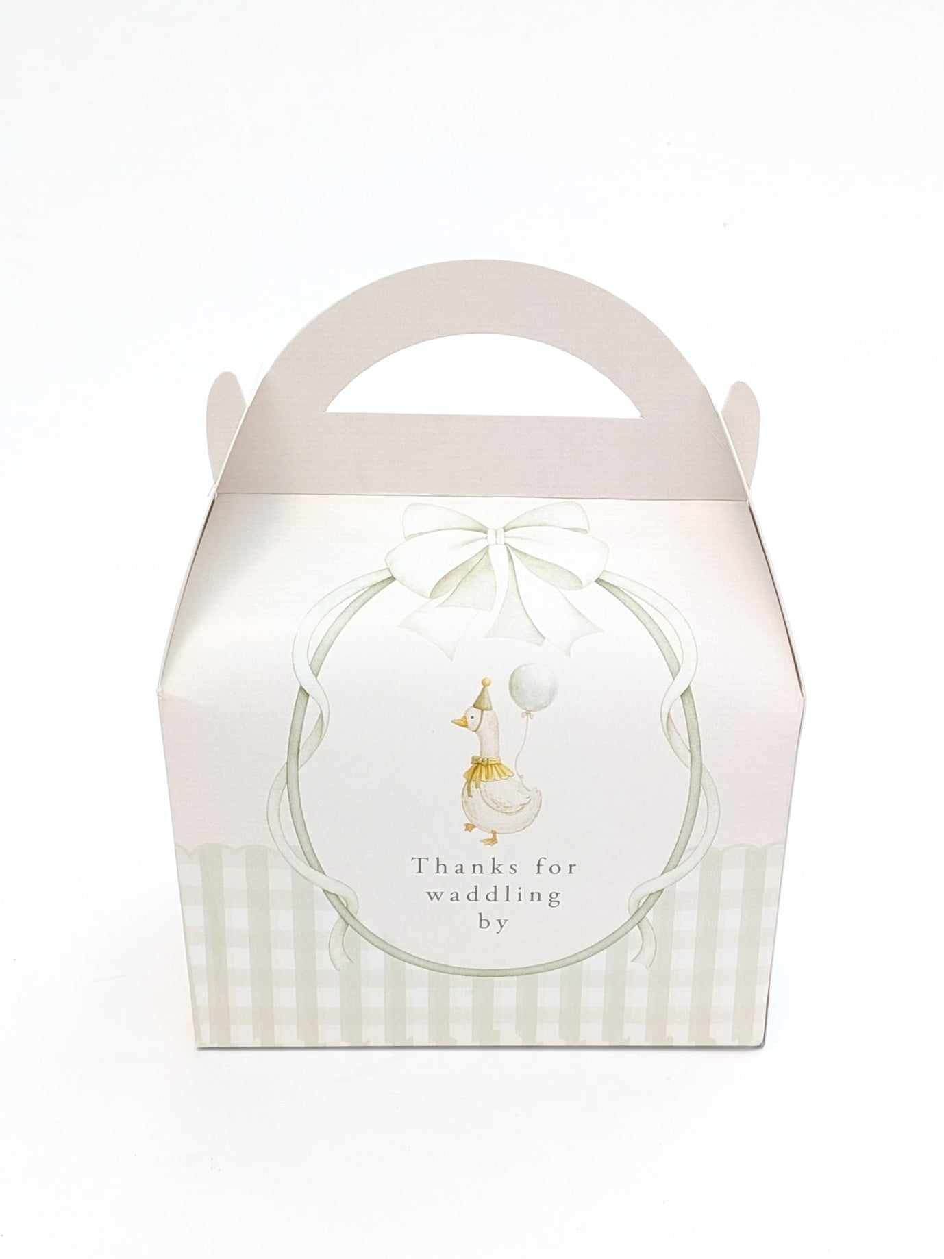 Silly Goose Personalised Party Boxes available in pink or green
