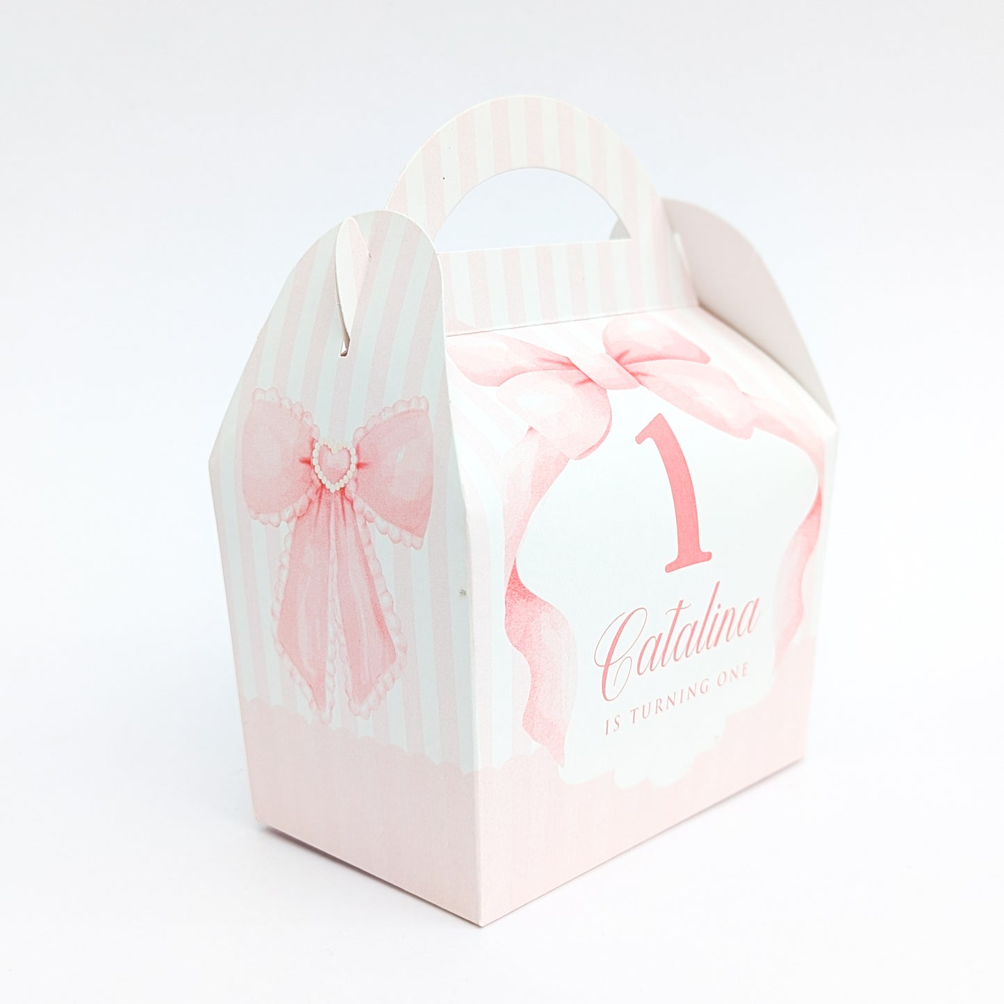 BOWS Bow First Birthday Children’s Party Box Gift Bag Favour