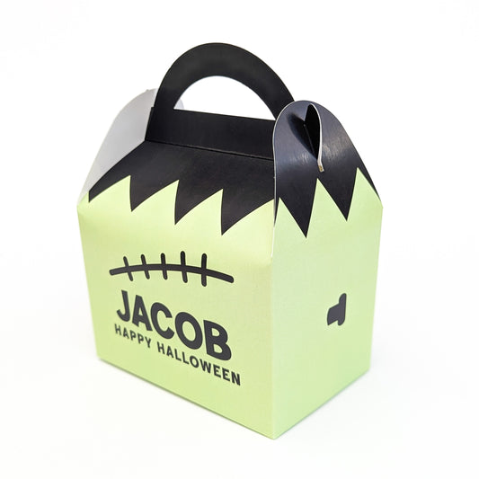 HALLOWEEN Frankenstein Personalised Children’s Party Box Gift Bag Favour