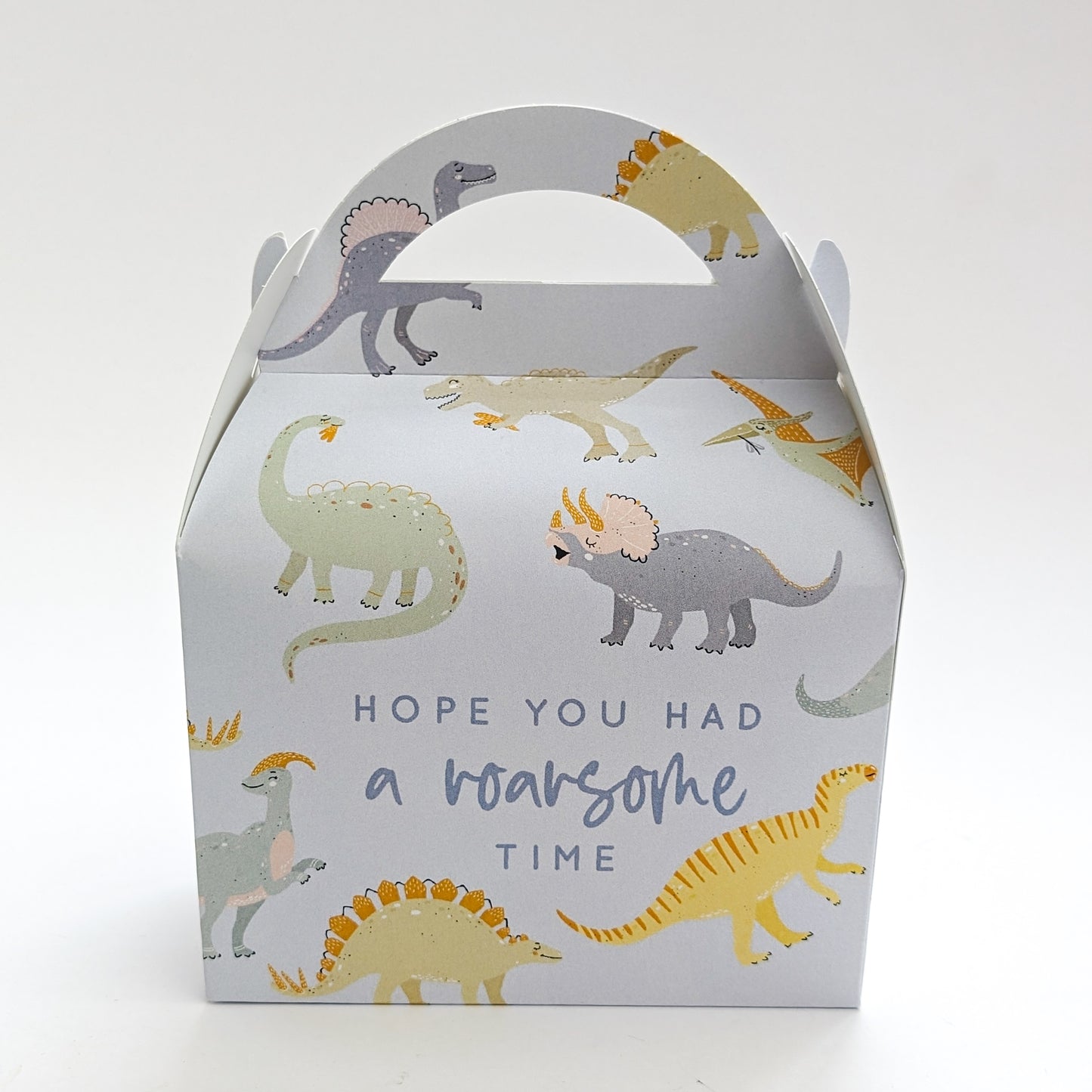 DINOSAURS Pastel Personalised Children’s Party Box Gift Bag Favour