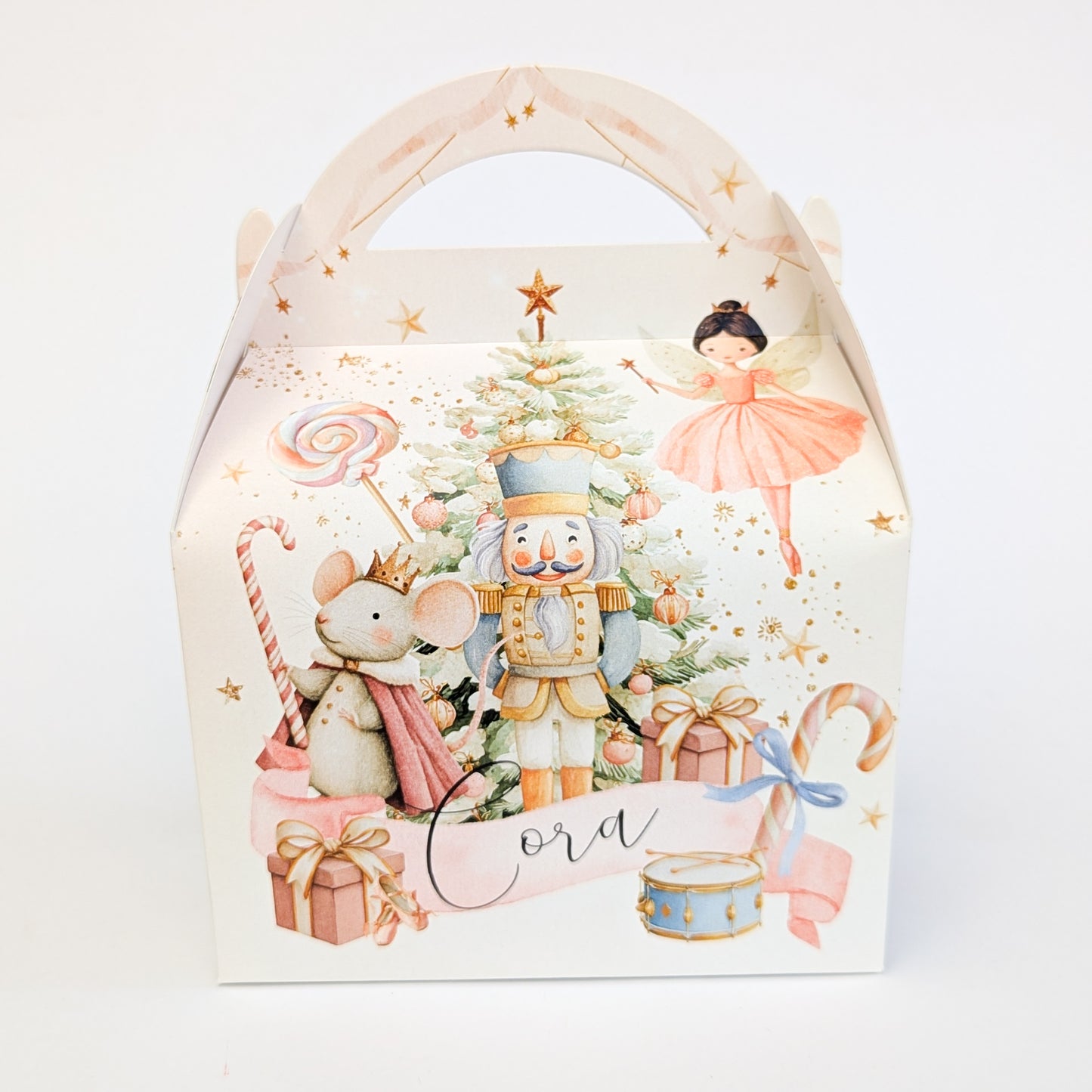 Personalised Nutcracker Christmas Cracker Winter Wonderland Treat Box