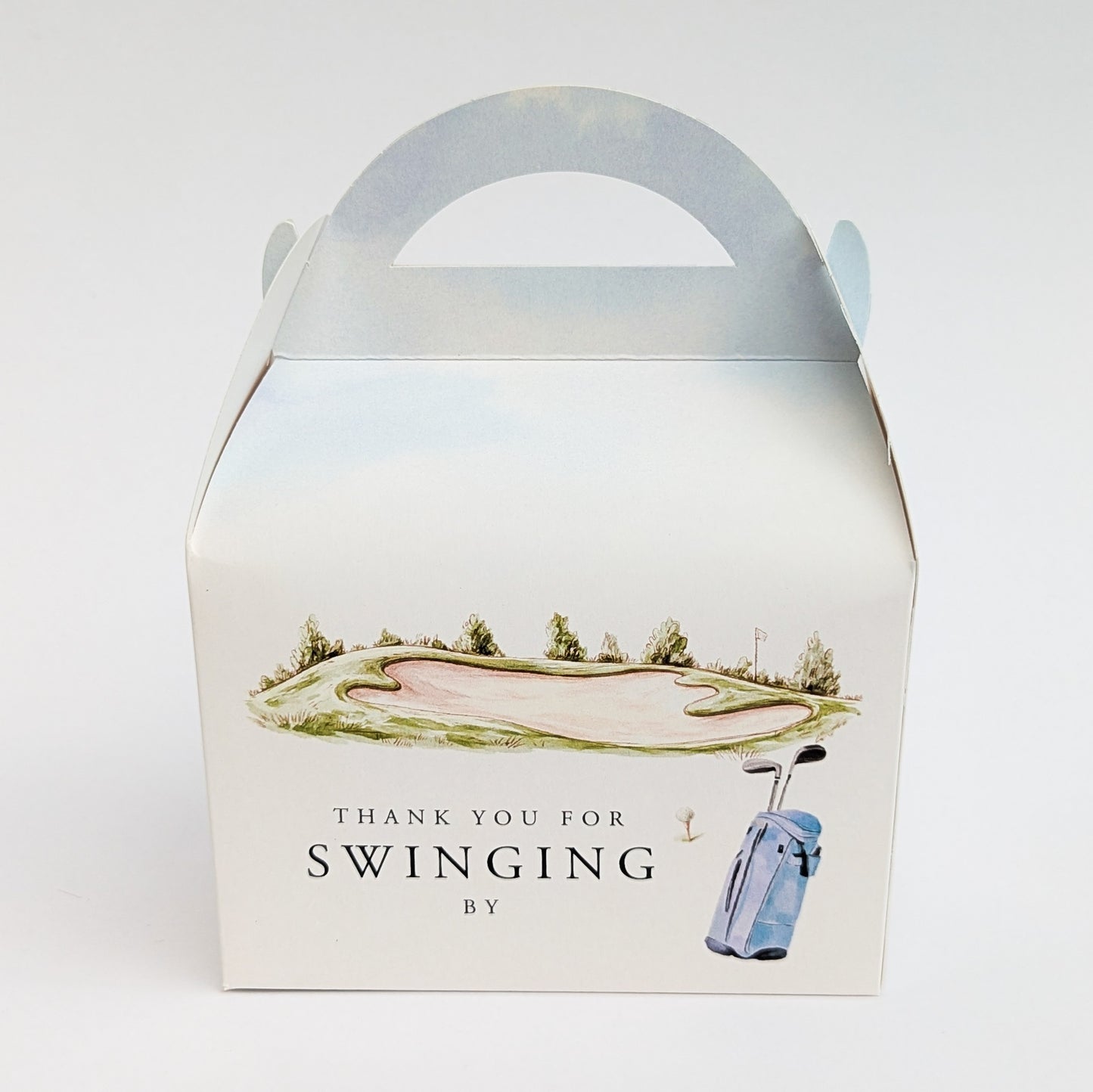 GOLF Hole in One Personalised Children’s Party Box Gift Bag Favour