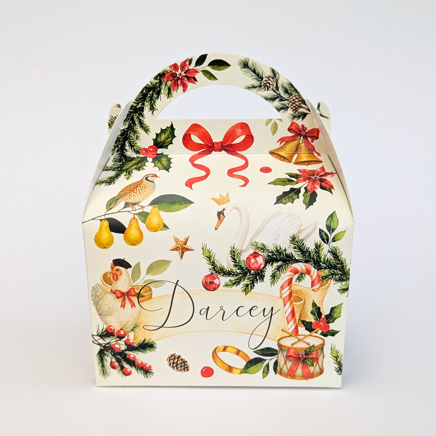 Personalised 12 Days of Christmas Cracker Winter Wonderland Treat Box