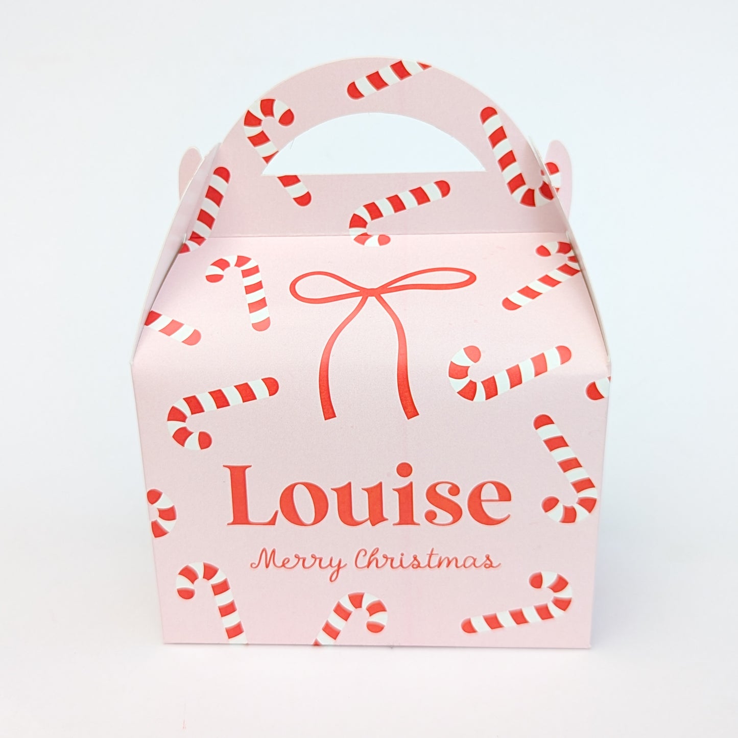 Personalised Candy Cane Christmas Cracker Winter Wonderland Treat Box