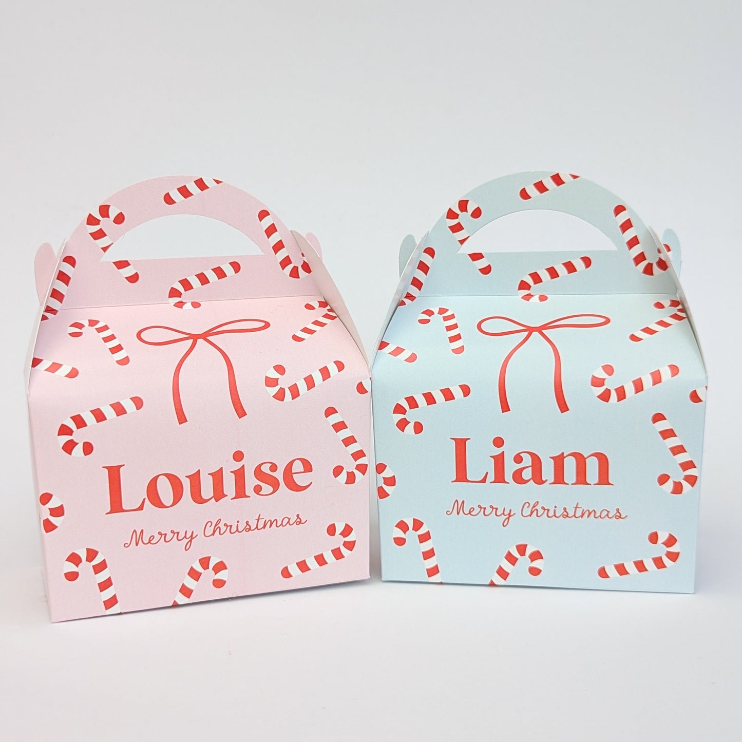 Personalised Candy Cane Christmas Cracker Winter Wonderland Treat Box