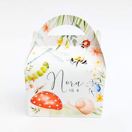 SILLY GOOSE first second 1st birthday children's personalised party boxes gingham boho