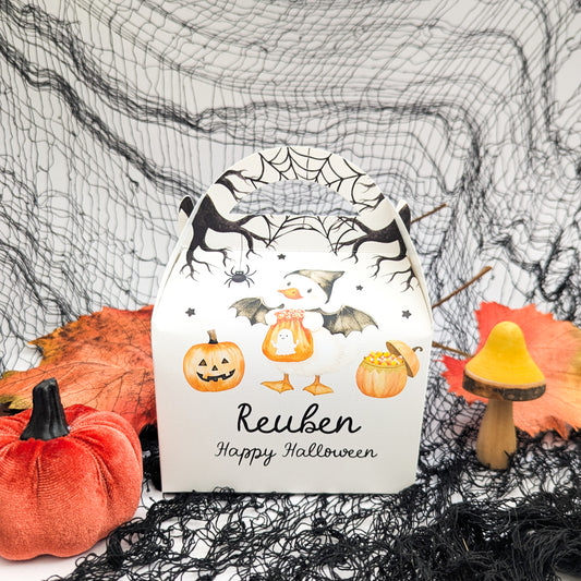 HALLOWEEN Cute Personalised Children’s Party Box Gift Bag Favour